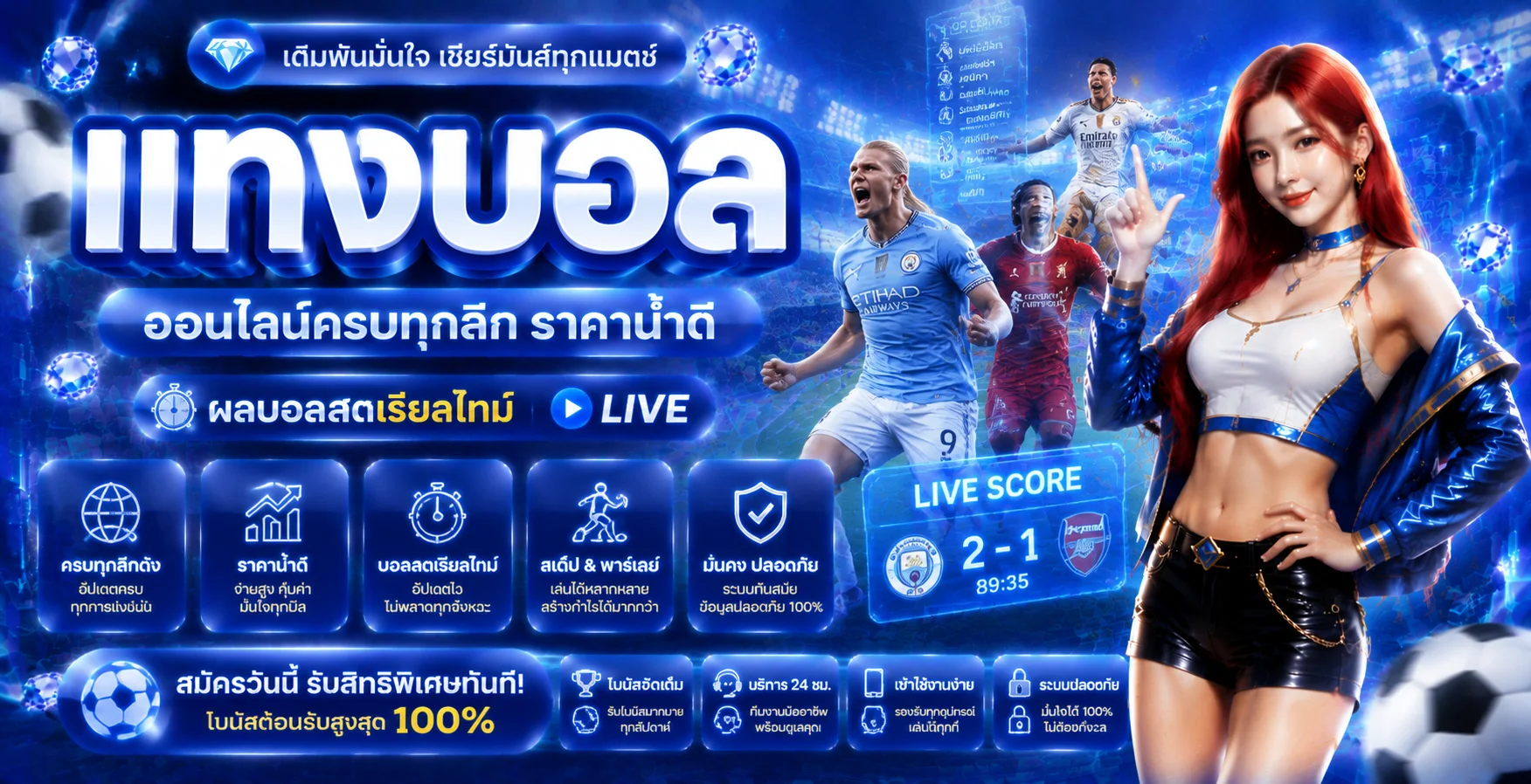 หน้าเดิมพันกีฬาออนไลน์ รายการฟุตบอลลีกดังพร้อมราคาน้ำ